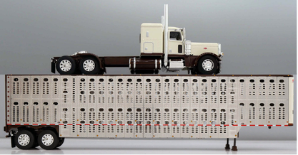 #60-2241 Brown/Cream Peterbilt w/ Wilson Livestock Trailer