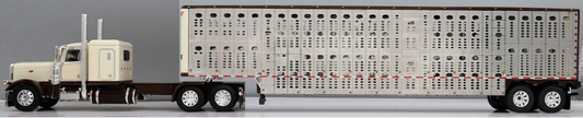 #60-2241 Brown/Cream Peterbilt w/ Wilson Livestock Trailer