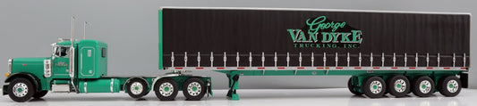 #60-2157 George Van Dyke Peterbilt 379 w/ Quad-axle Utility Tautliner trailer