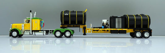 #60-2076 379 Peterbilt w/ Demco Fertilizer Tender Trailer Yellow/Green/Black