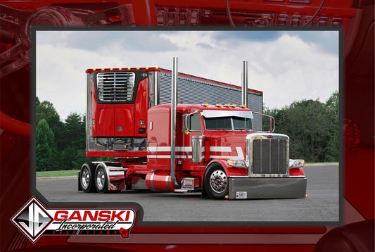 #60-1325 1/64 "Can't Afford It" Jimmy Ganski - JC Ganski Peterbilt 389 w/Chrome Reefer (Red)
