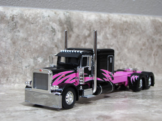CAB 1334 Black & Pink 389 Peterbilt Semi Truck