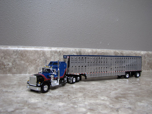 #60-1204 1/64 John Wayne Cattle Co Kenworth W900A w/ Livestock Trailer
