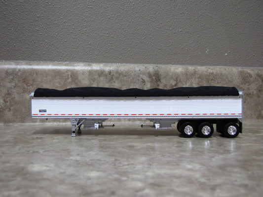 TRL 1474 White Black Tri-Axle Wilson Grain Trailer