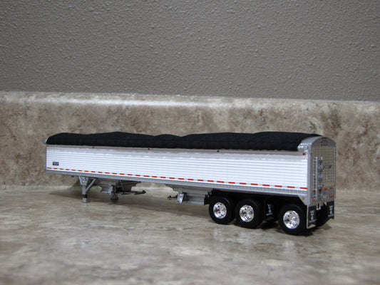 TRL 1474 White Black Tri-Axle Wilson Grain Trailer