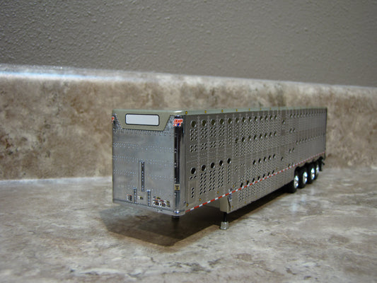 TRL 1053 Silver Wilson Quad Axle Livestock Trailer