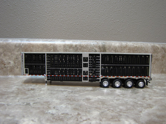 TRL 1101 Black Wilson Quad Axle Livestock Trailer