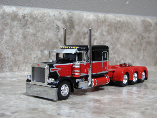 CAB 1496 Black/Red 389 Peterbilt Semi Truck