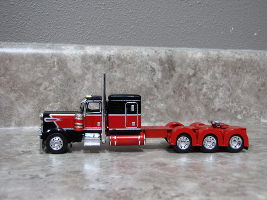 CAB 1496 Black/Red 389 Peterbilt Semi Truck