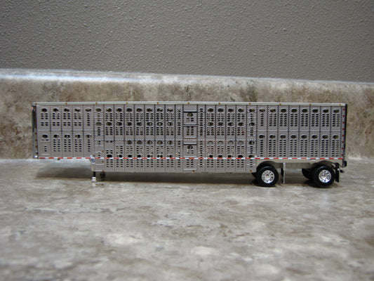 TRL 1104 Silver Sided Amber Lights Wilson Spread-Axle Livestock Trailer