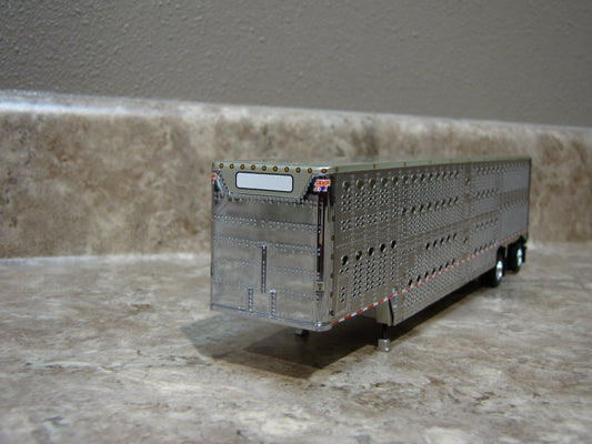 TRL 1104 Silver Sided Amber Lights Wilson Spread-Axle Livestock Trailer