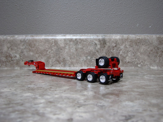 TRL 1496 Red Fontaine Magnitude Lowboy Trailer w Flip Axle