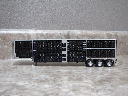 TRL 1149 Black Sided Wilson Tri Axle Livestock Trailer